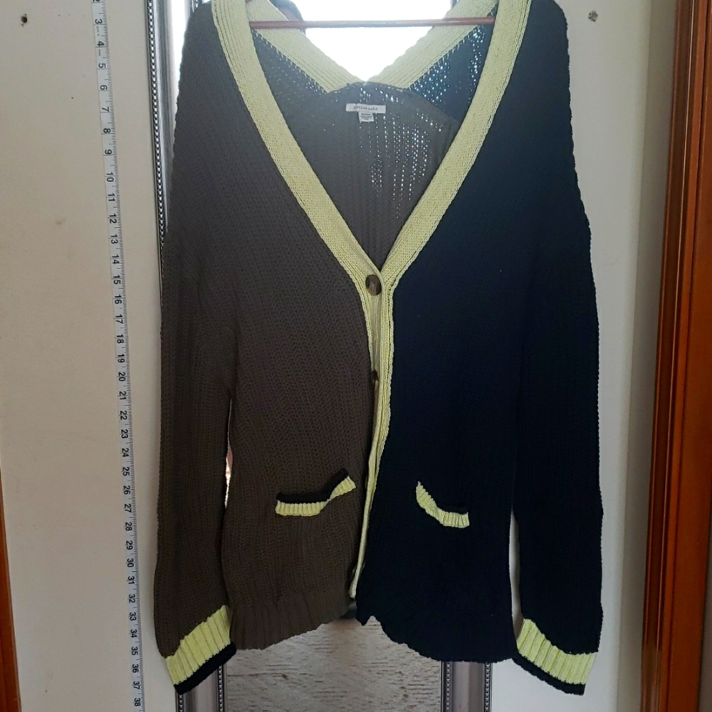American Eagle Color Block Knit Cardigan